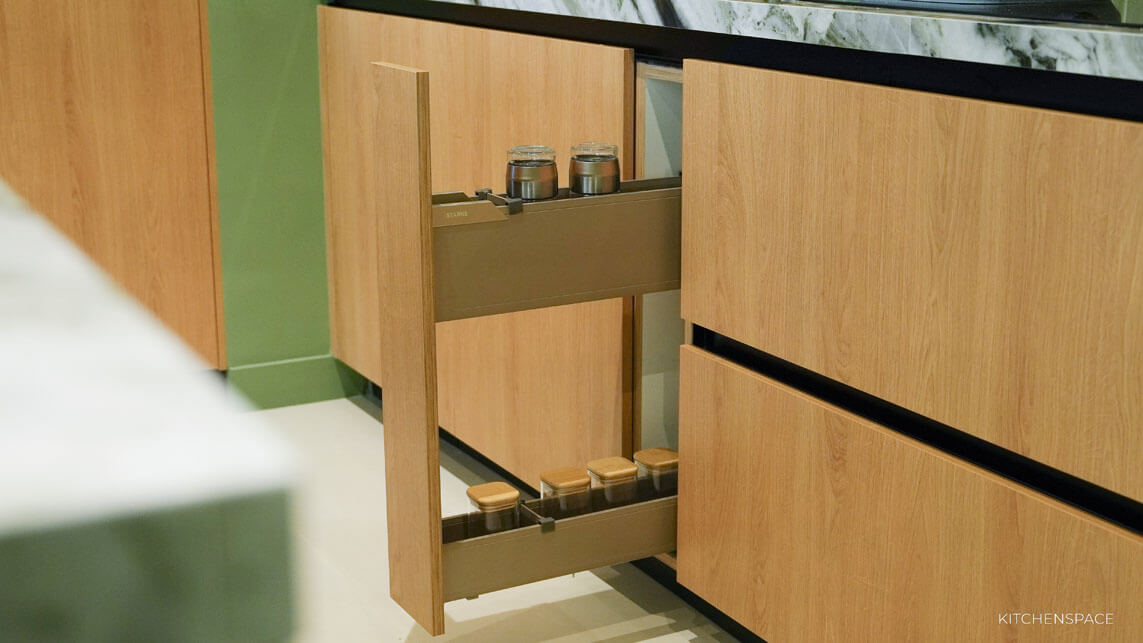 Mid-Century Modern Green Kitchen 